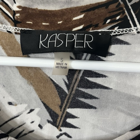 Kasper Polyester Stretch Tank Tropical Brown Women's Size Small - Picture 3 of 5